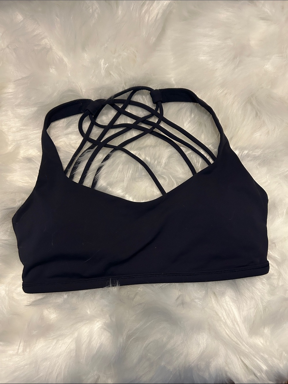 Navy Lululemon Sports Bra Strappy Size 6